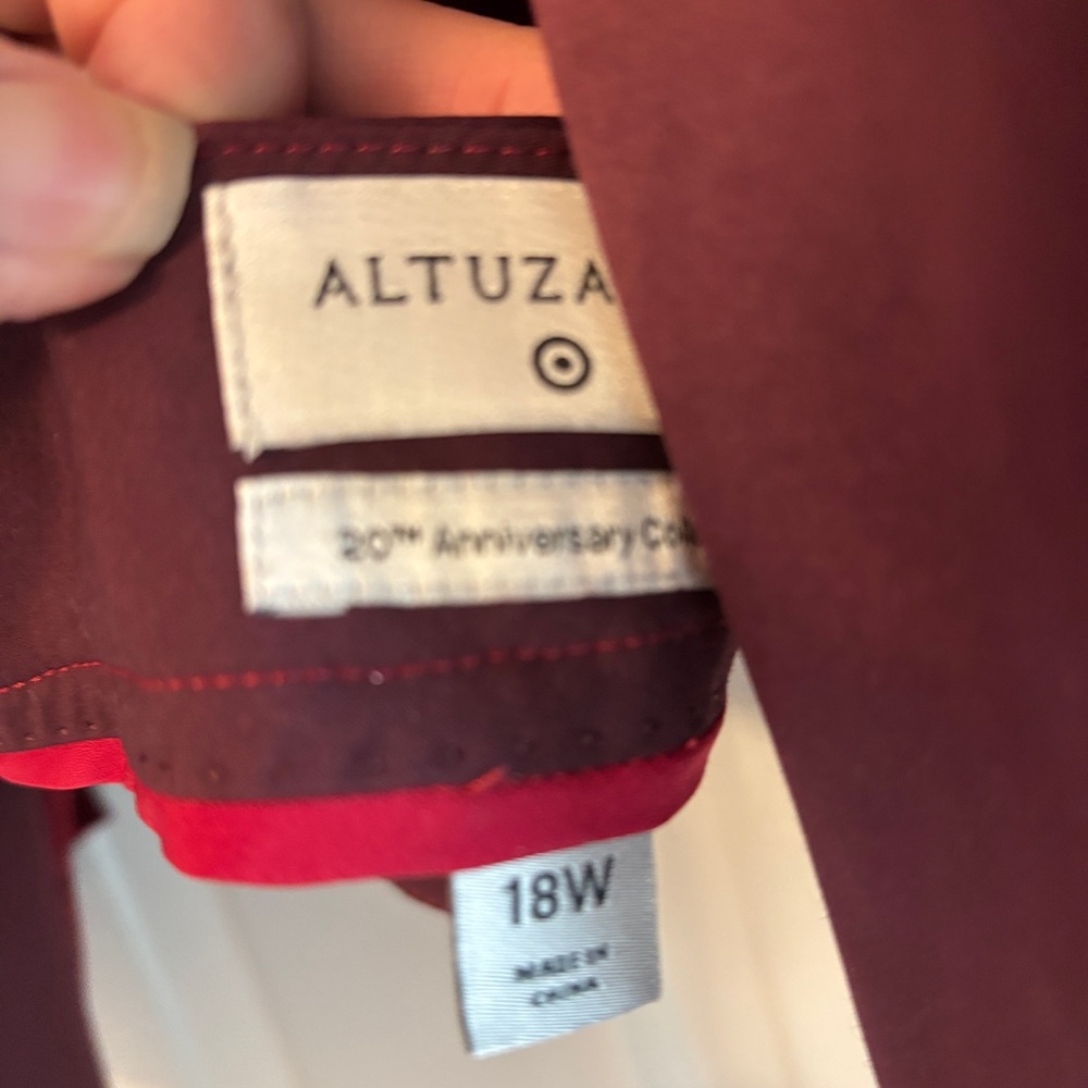 Altuzarra Target Red Velvet Blazer Straight Leg Ankle Pants Blouse Set 2X 18W - Picture 4 of 6